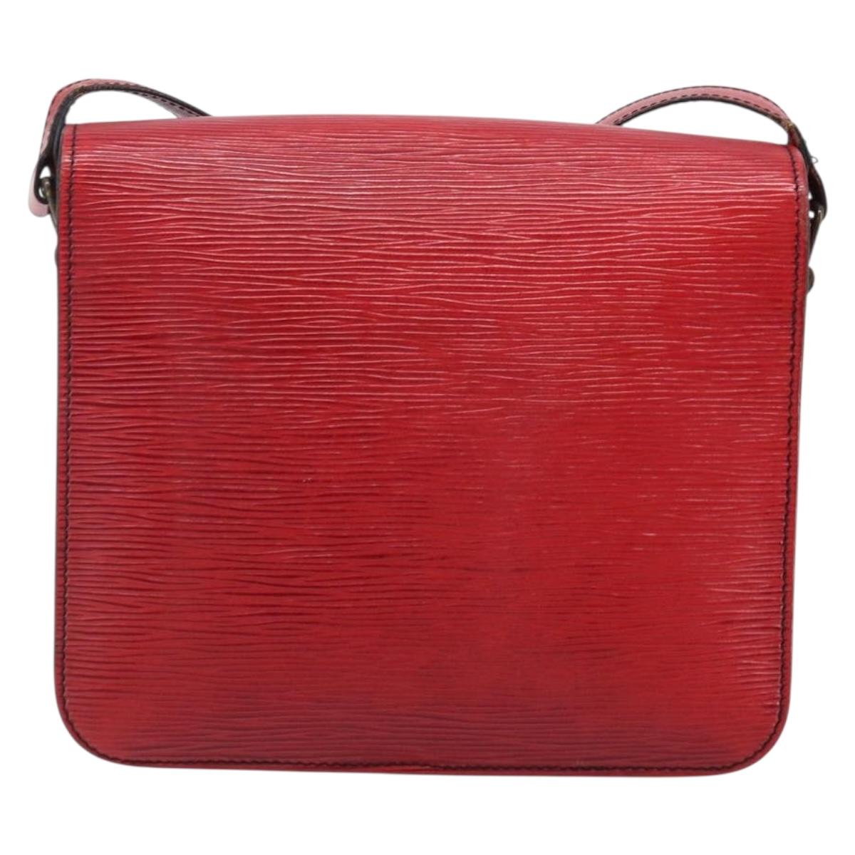 LOUIS VUITTON Epi Cartesier MM Shoulder Bag Red M52247 LV Auth AMZ097