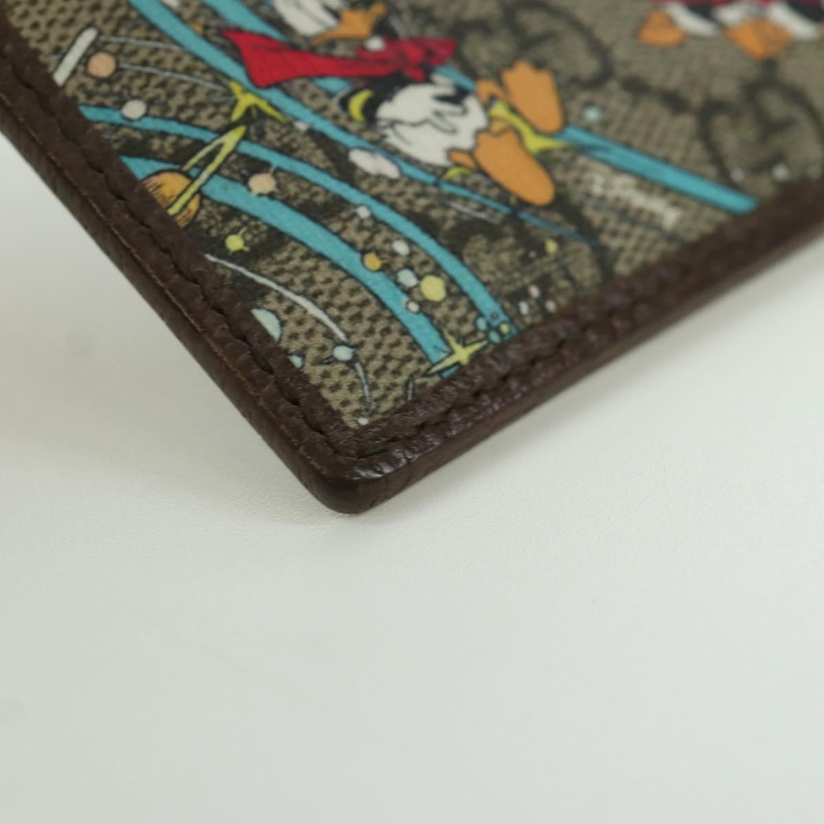 GUCCI GG Supreme GUCCIxDisney Card Case PVC Beige 647942 Auth AMZ111M