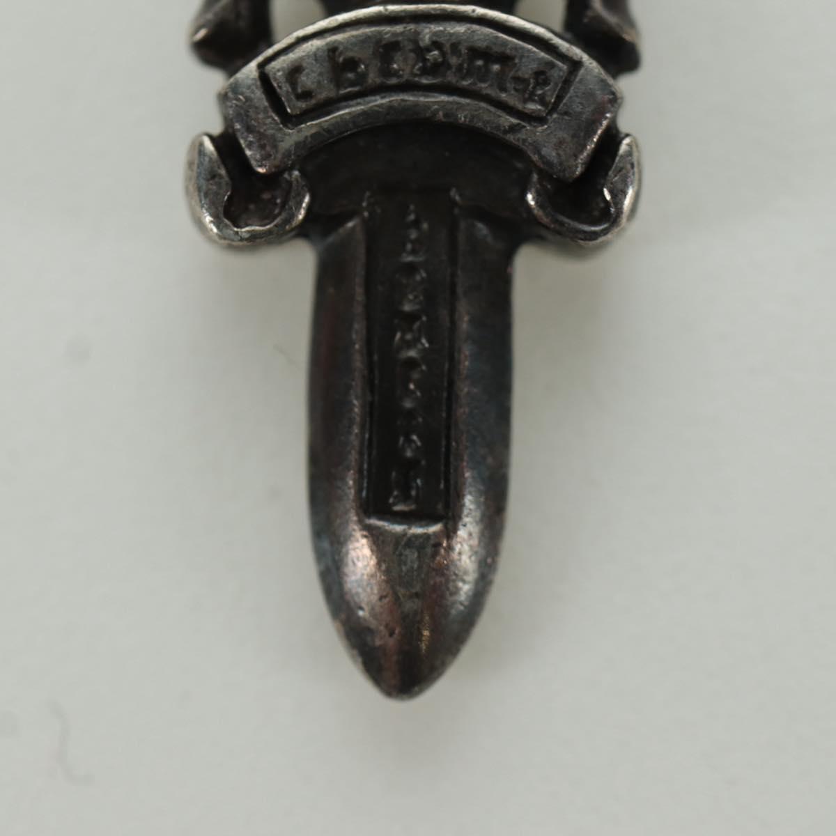 Chrome Hearts Dagger Pendant Top Ag925 Silver Auth AMZ116SM