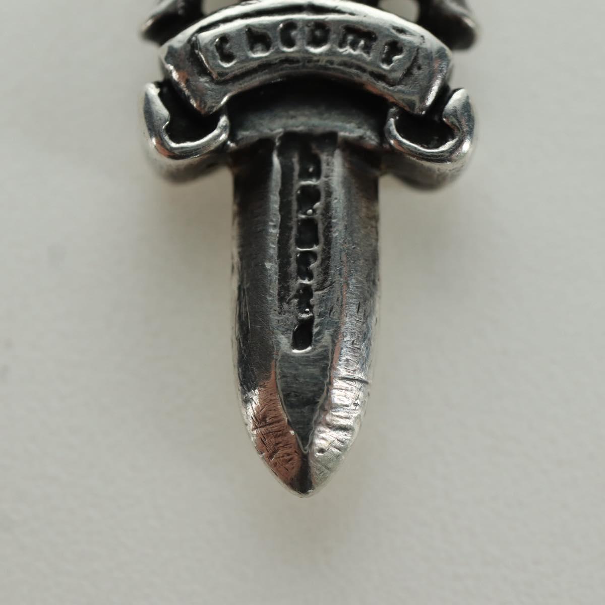 Chrome Hearts Dagger Pendant Top Ag925 Silver Auth AMZ117SM