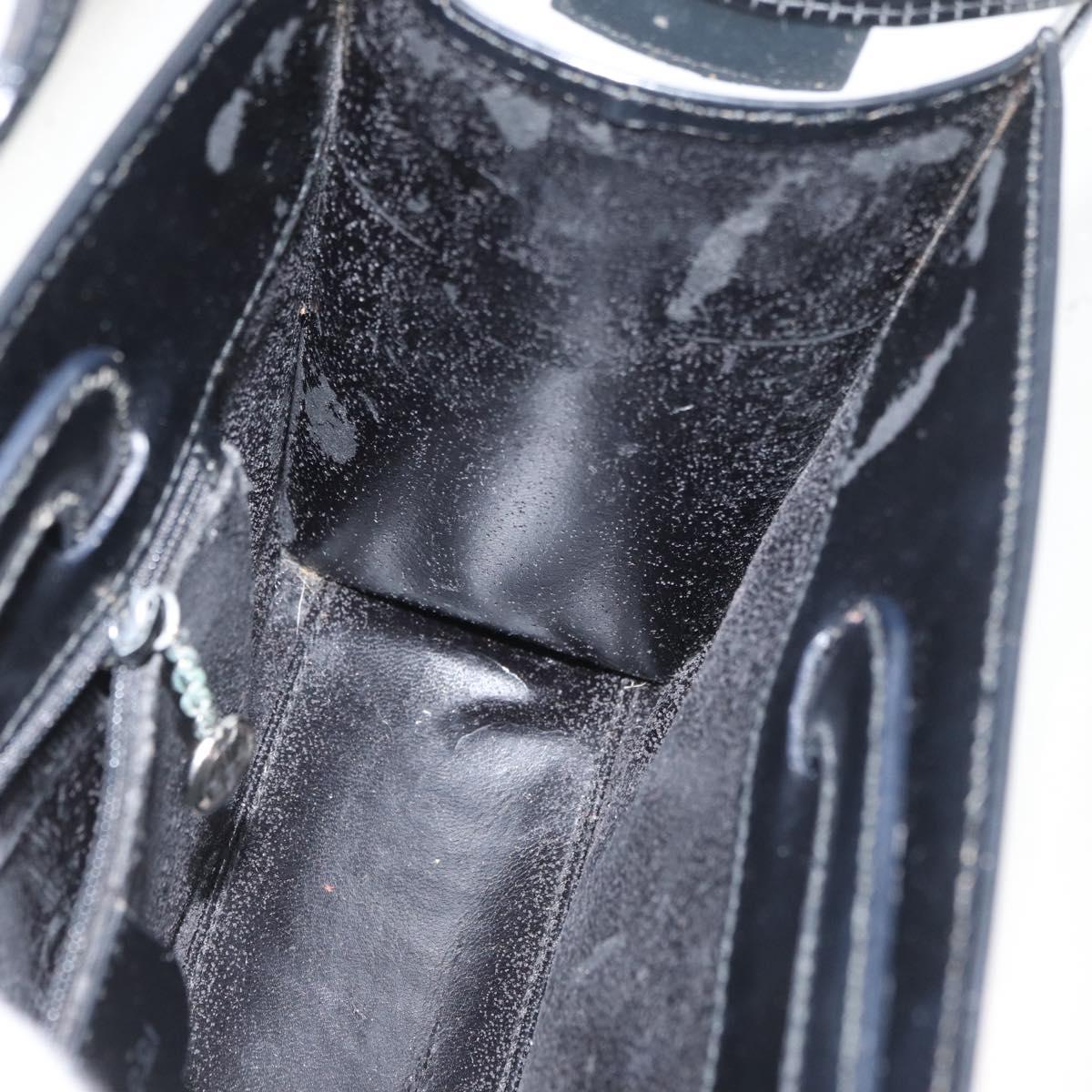 GUCCI Hand Bag Vinyl Black 000 2058 0548 5 Auth AMZ133