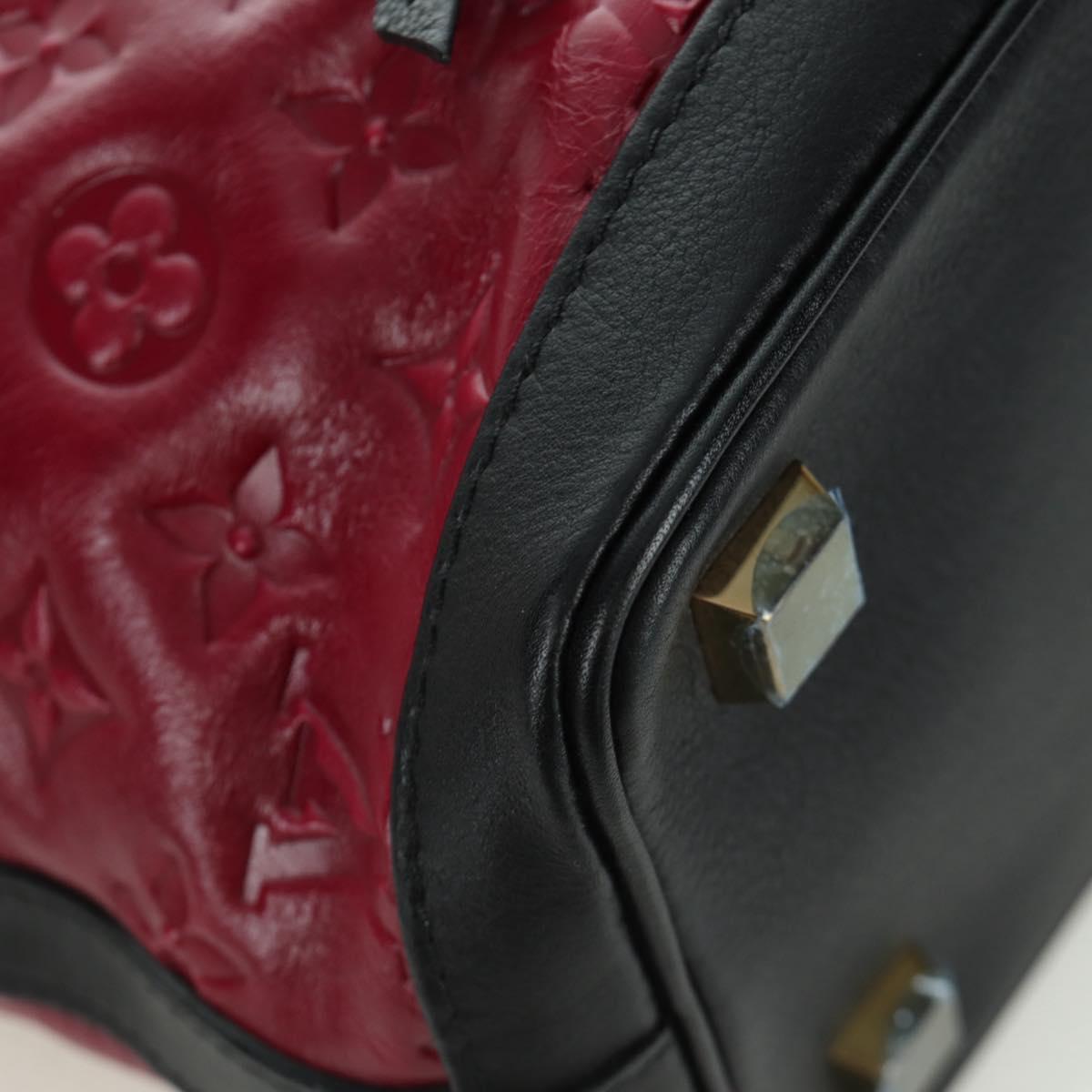 LOUIS VUITTON Monogram Noe Hiver Hand Bag Red WS7365 LV Auth AMZ134SM