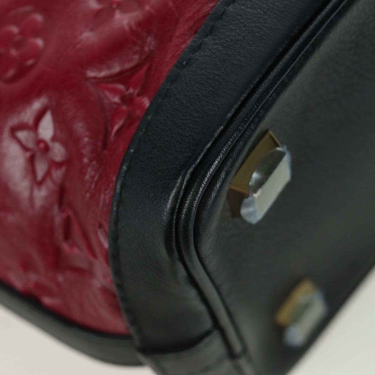 LOUIS VUITTON Monogram Noe Hiver Hand Bag Red WS7365 LV Auth AMZ134SM