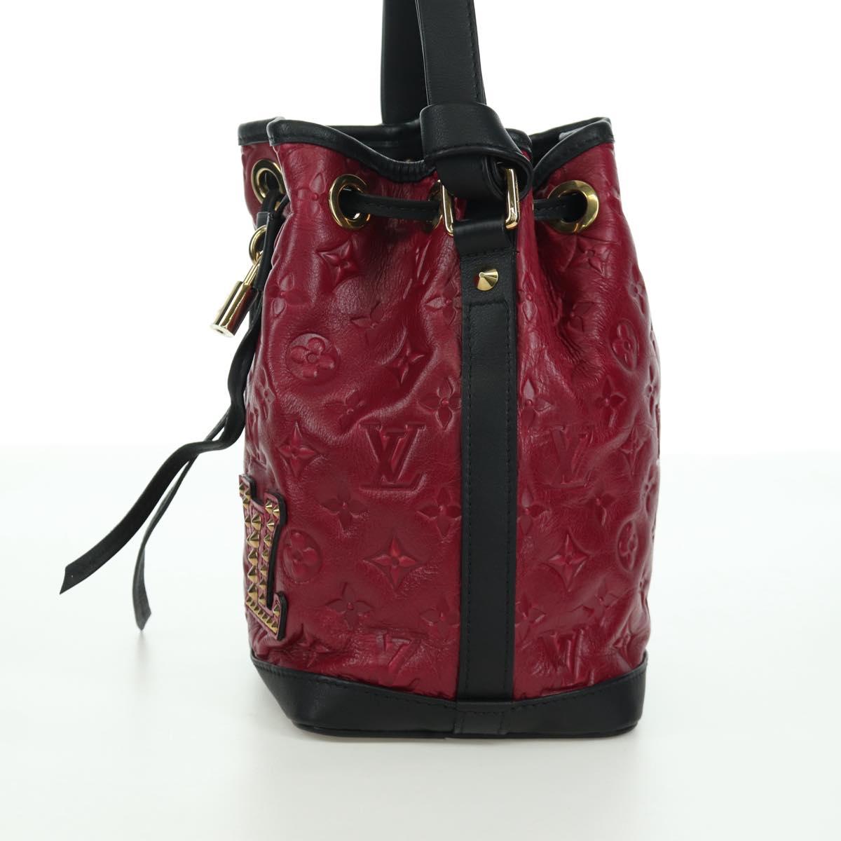 LOUIS VUITTON Monogram Noe Hiver Hand Bag Red WS7365 LV Auth AMZ134SM