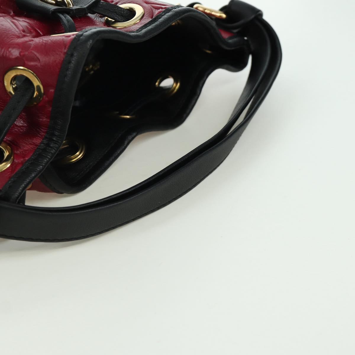 LOUIS VUITTON Monogram Noe Hiver Hand Bag Red WS7365 LV Auth AMZ134SM