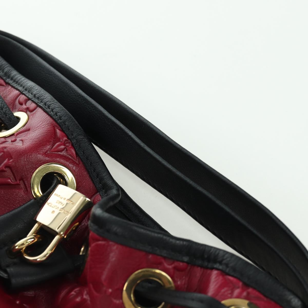 LOUIS VUITTON Monogram Noe Hiver Hand Bag Red WS7365 LV Auth AMZ134SM