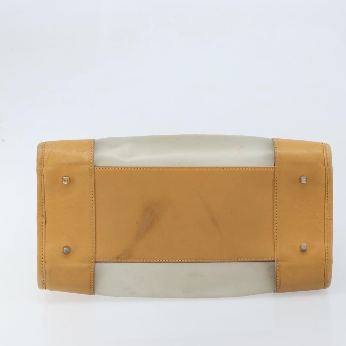 LOEWE Amazona 32 Hand Bag Vinyl Clear Silver Auth AMZ137