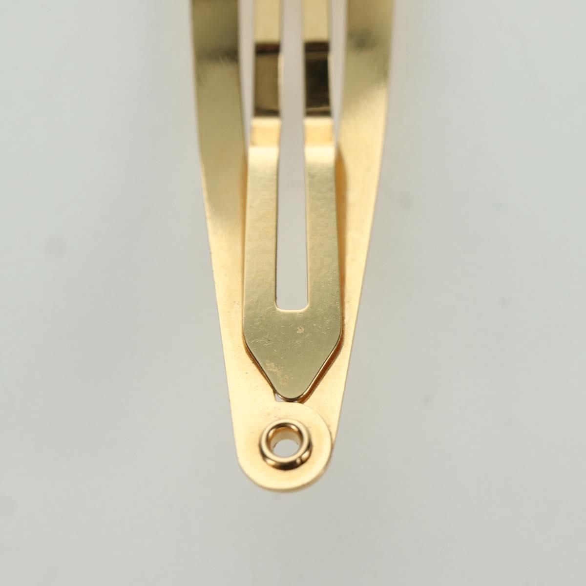 CELINE Barrette Triomphe Hair Clip metal Gold Tone Auth AMZ182M