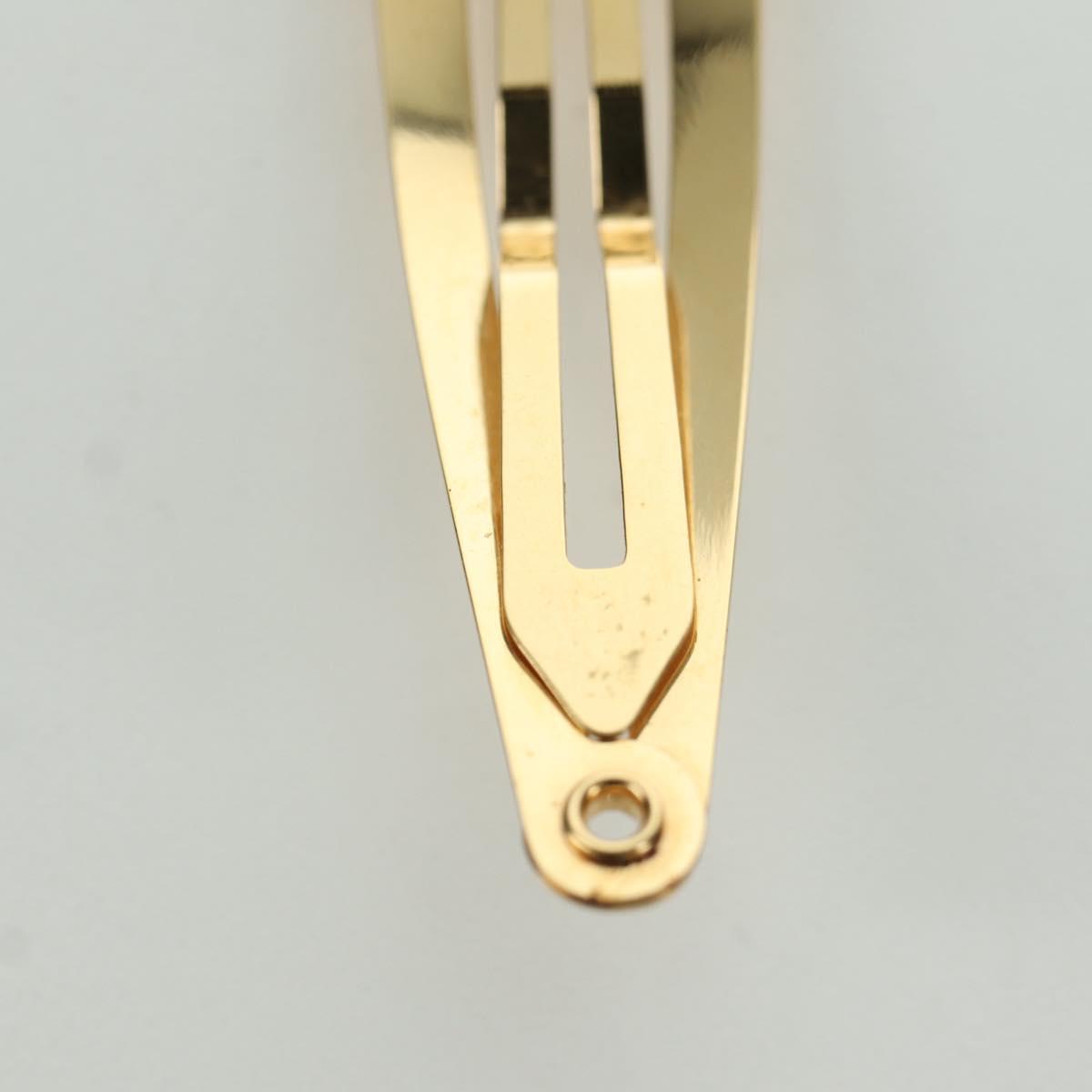 CELINE Barrette Triomphe Hair Clip metal Gold Tone Auth AMZ182M