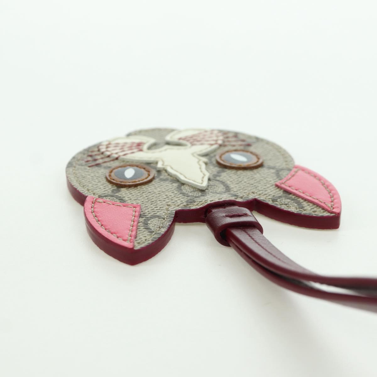 GUCCI GG Supreme Yuko Higuchi Charm PVC Beige Auth AMZ183SM