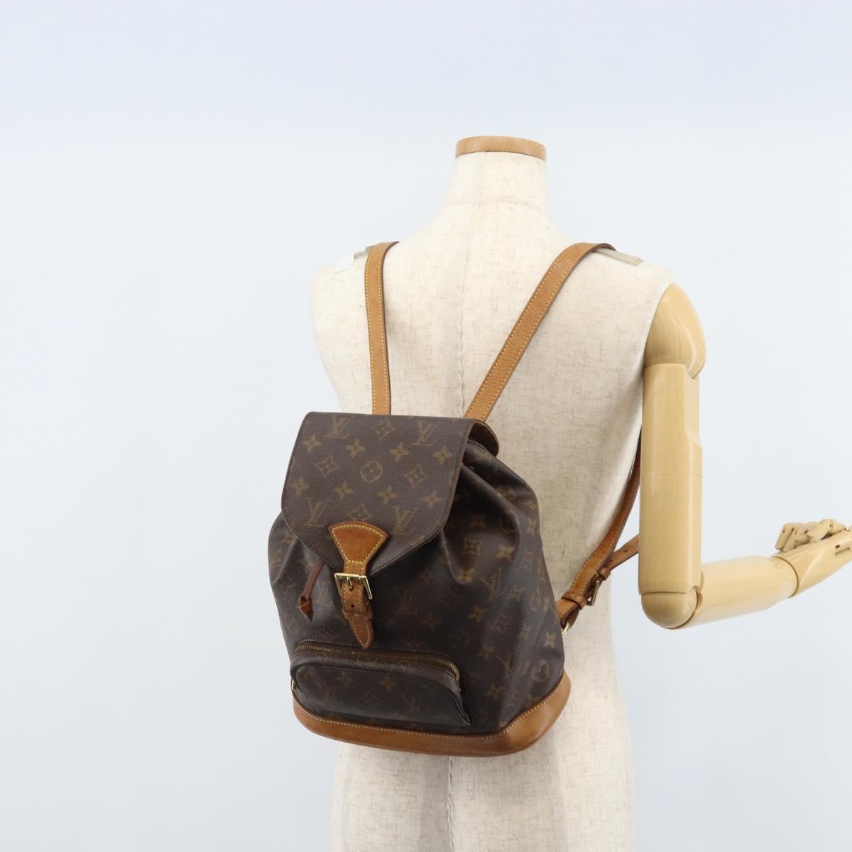 LOUIS VUITTON Monogram Montsouris MM Backpack M51136 LV Auth AMZ303A
