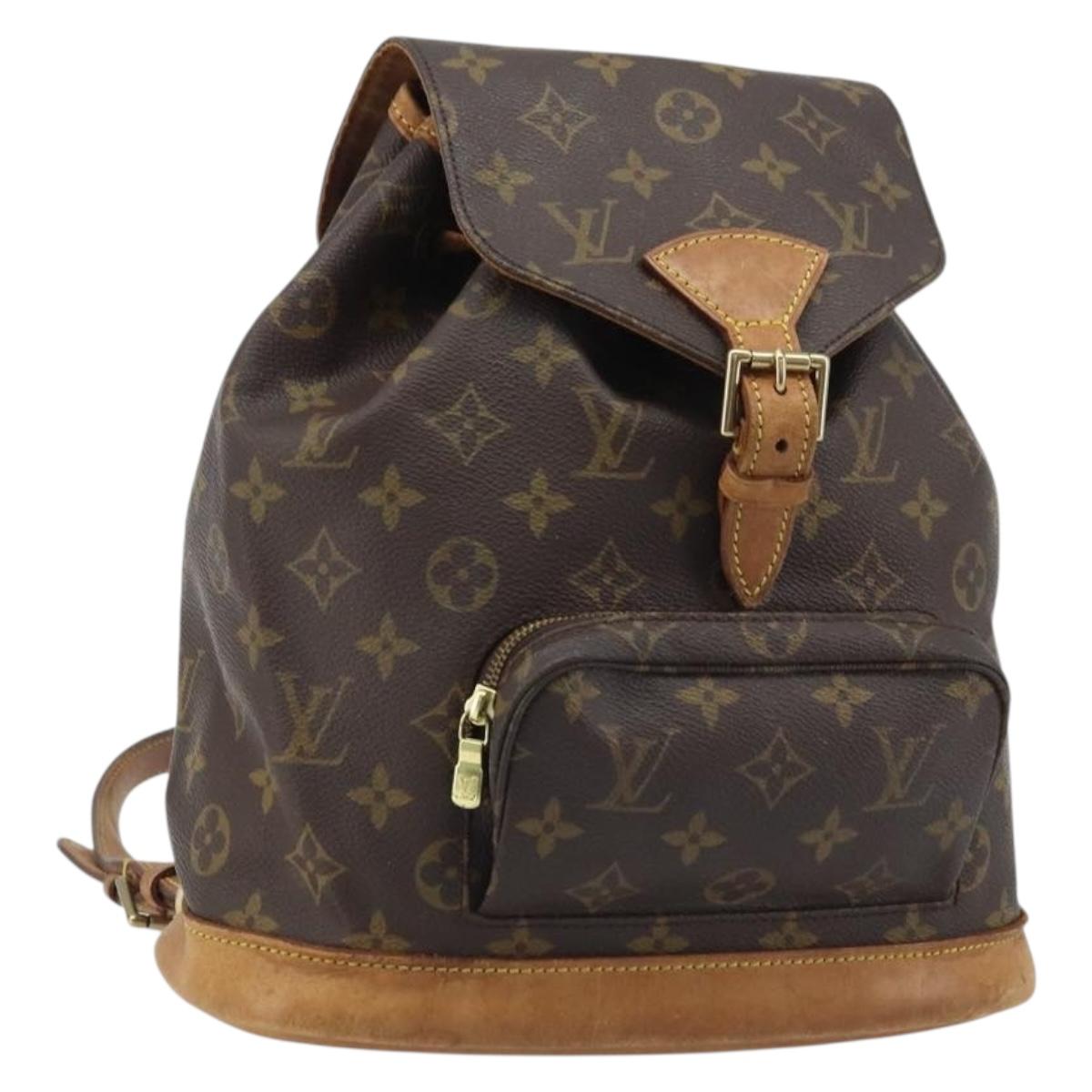 LOUIS VUITTON Monogram Montsouris MM Backpack M51136 LV Auth AMZ304