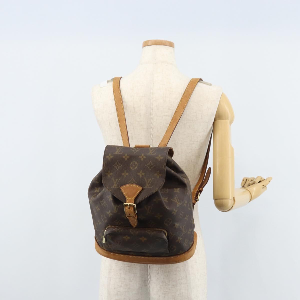 LOUIS VUITTON Monogram Montsouris MM Backpack M51136 LV Auth AMZ304