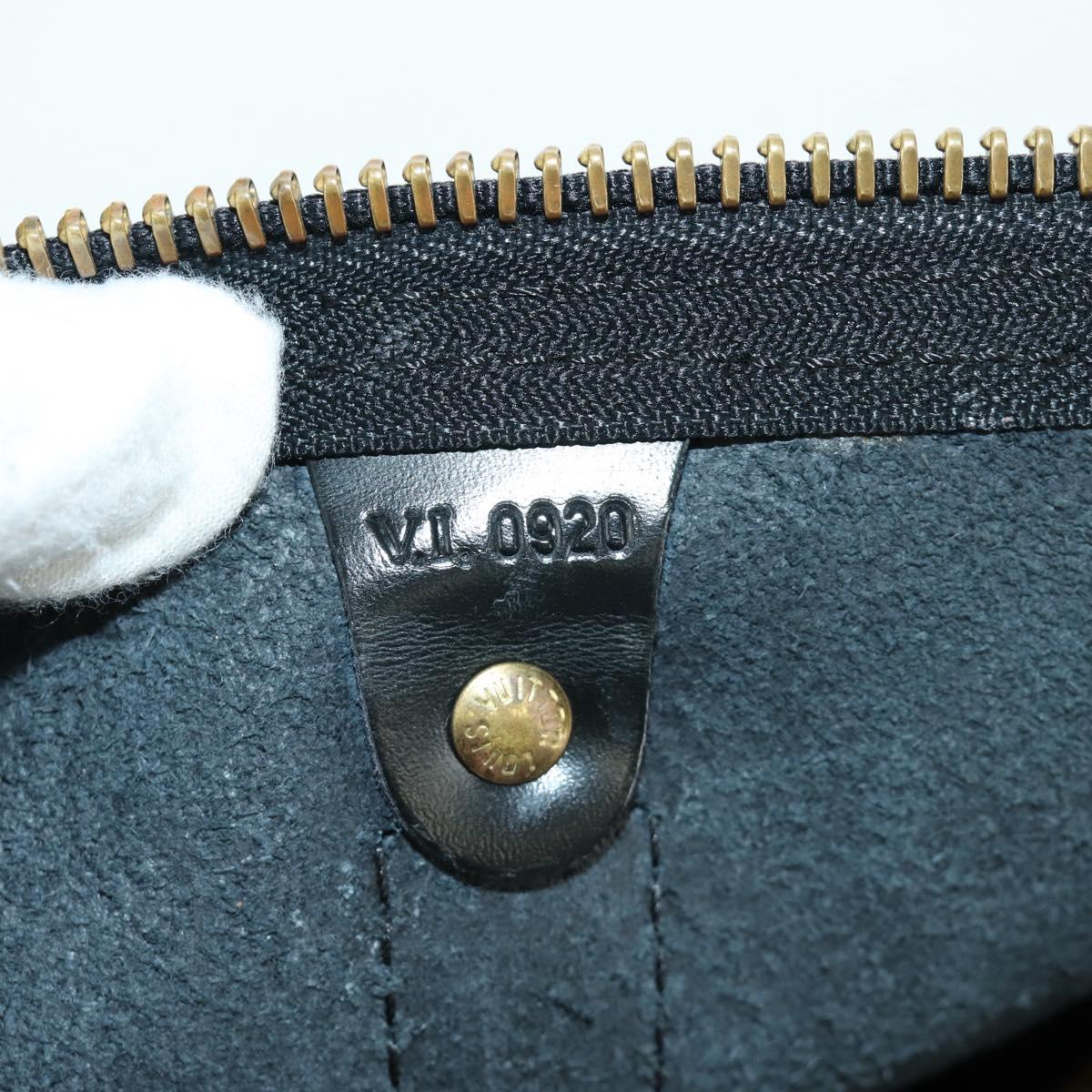 LOUIS VUITTON Epi Keepall 45 Boston Bag Black M42972 LV Auth AMZ311A