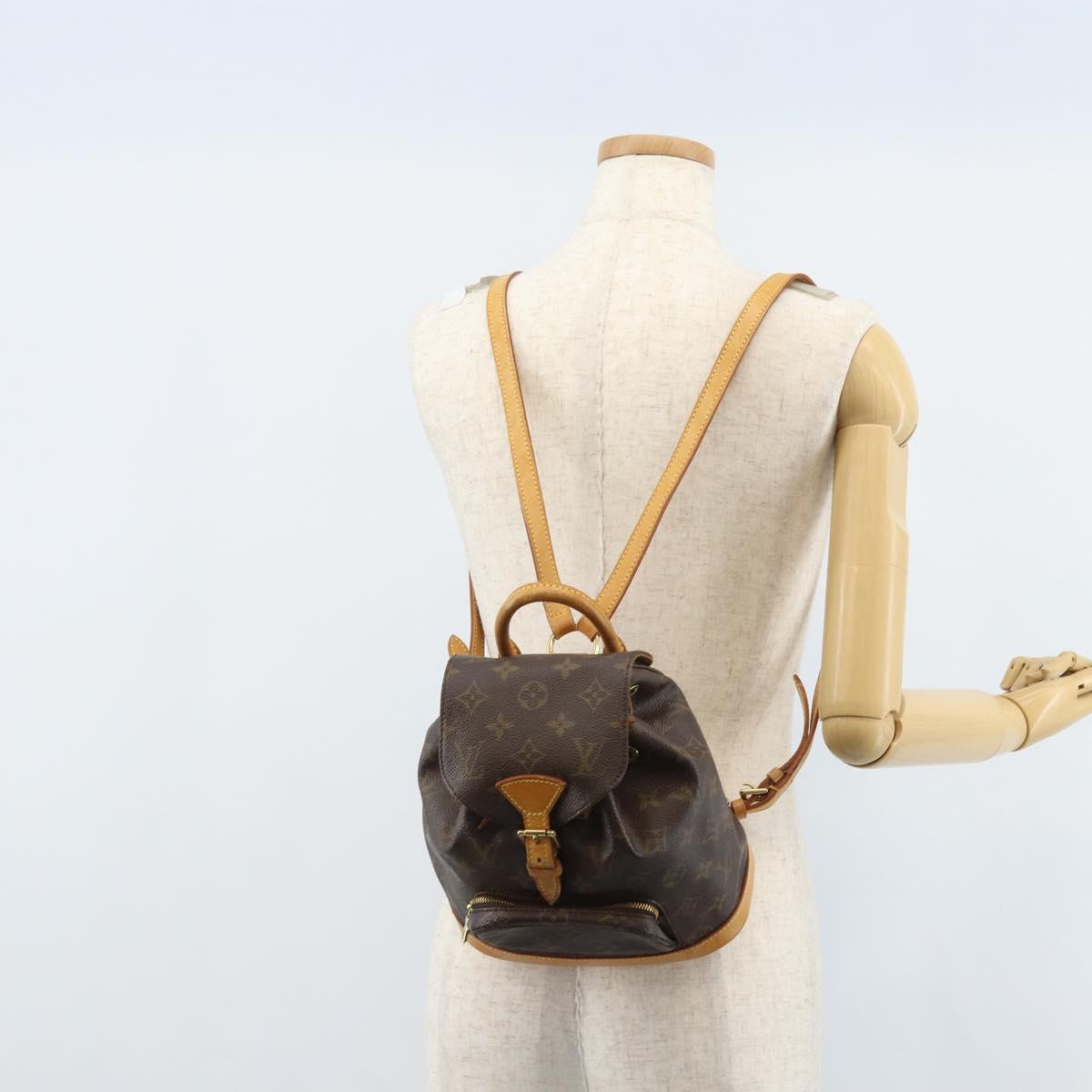 LOUIS VUITTON Monogram Montsouris PM Backpack M51137 LV Auth AMZ312