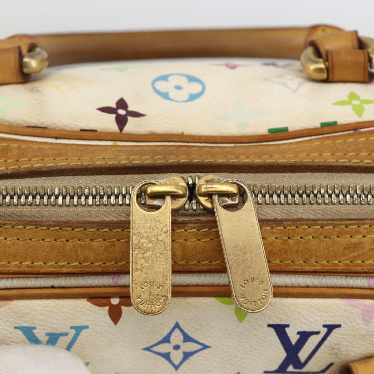 LOUIS VUITTON Monogram Multicolor Priscilla Hand Bag White M40096 LV Auth AMZ313A