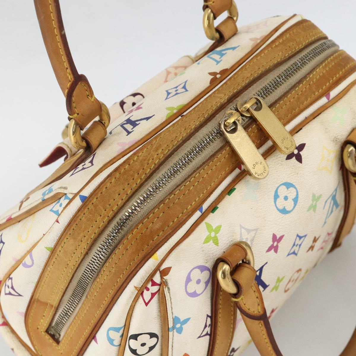 LOUIS VUITTON Monogram Multicolor Priscilla Hand Bag White M40096 LV Auth AMZ313A