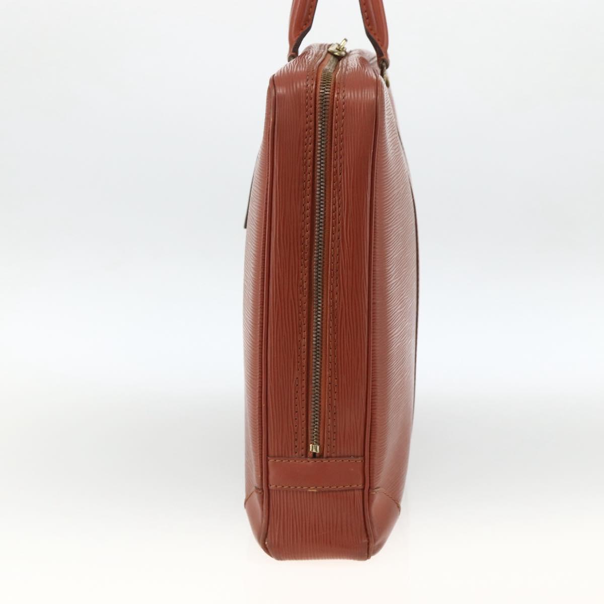 LOUIS VUITTON Epi Porte Documents Voyage Business Bag Brown M54478 Auth AMZ331