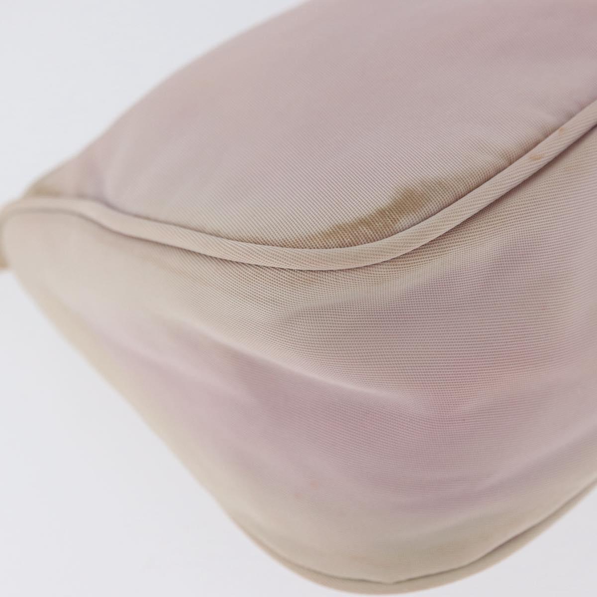 PRADA Accessory Pouch Nylon Pink Silver Auth AMZ342