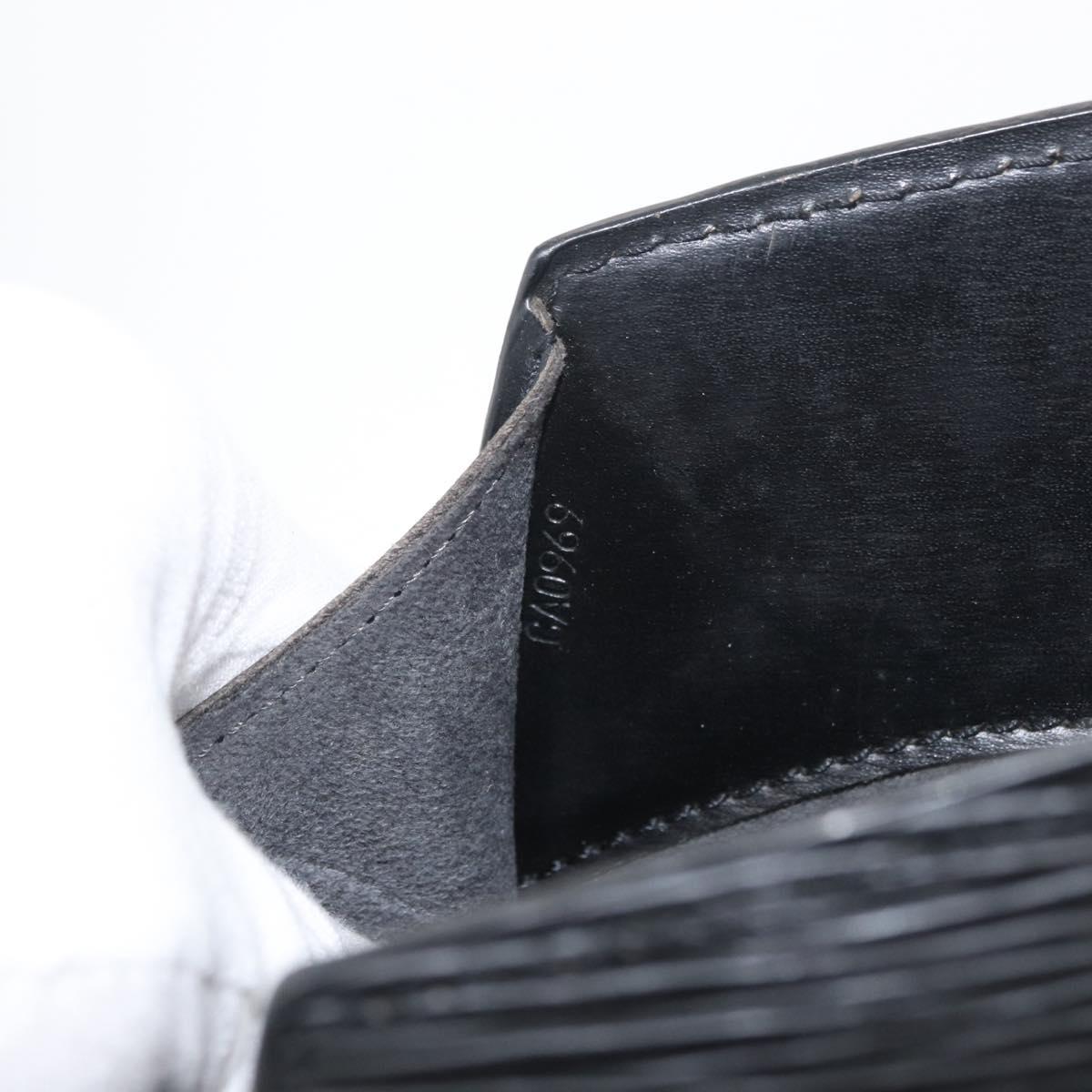 LOUIS VUITTON Epi Cluny Shoulder Bag Black M52252 LV Auth AMZ359