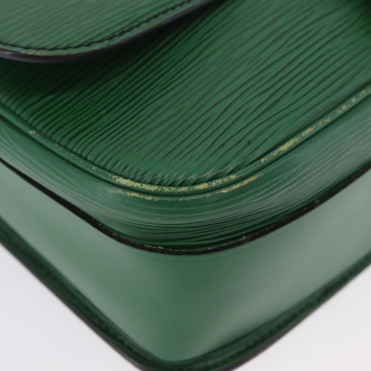 LOUIS VUITTON Epi Cartouchiere MM Shoulder Bag Green M52244 LV Auth AMZ360