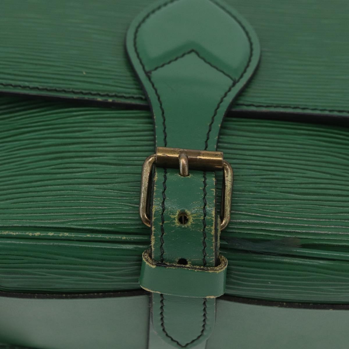 LOUIS VUITTON Epi Cartouchiere MM Shoulder Bag Green M52244 LV Auth AMZ360