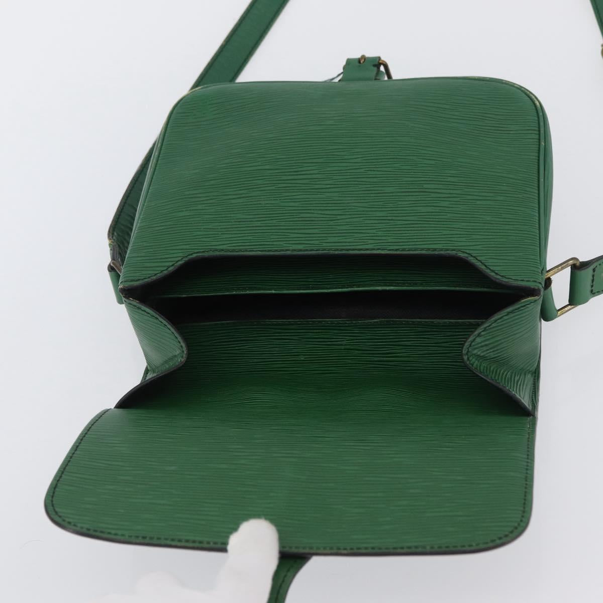 LOUIS VUITTON Epi Cartouchiere MM Shoulder Bag Green M52244 LV Auth AMZ360