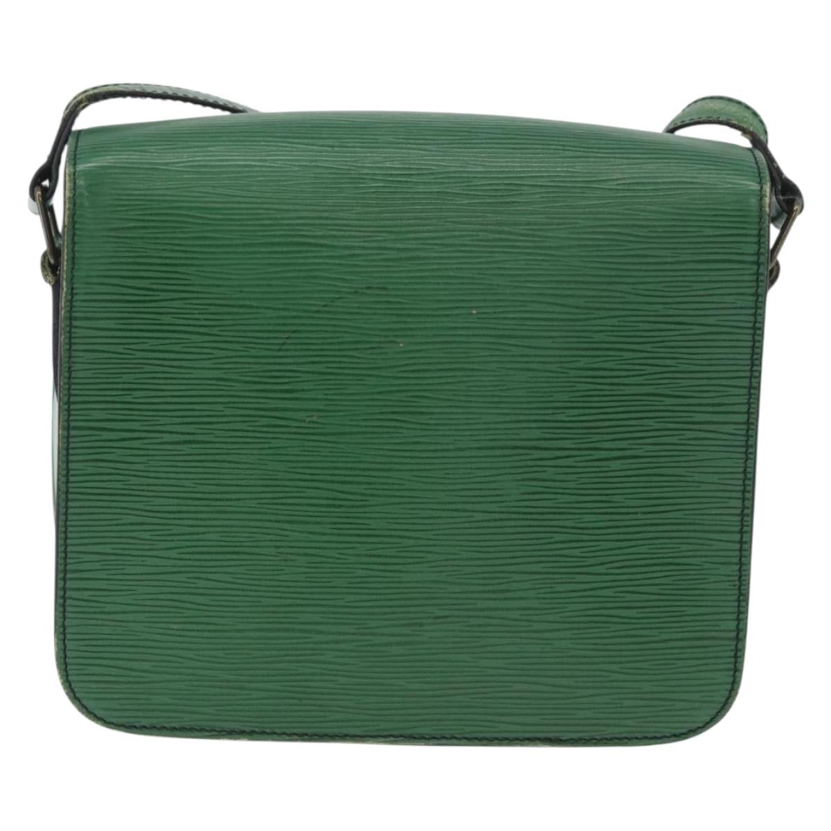 LOUIS VUITTON Epi Cartouchiere MM Shoulder Bag Green M52244 LV Auth AMZ360
