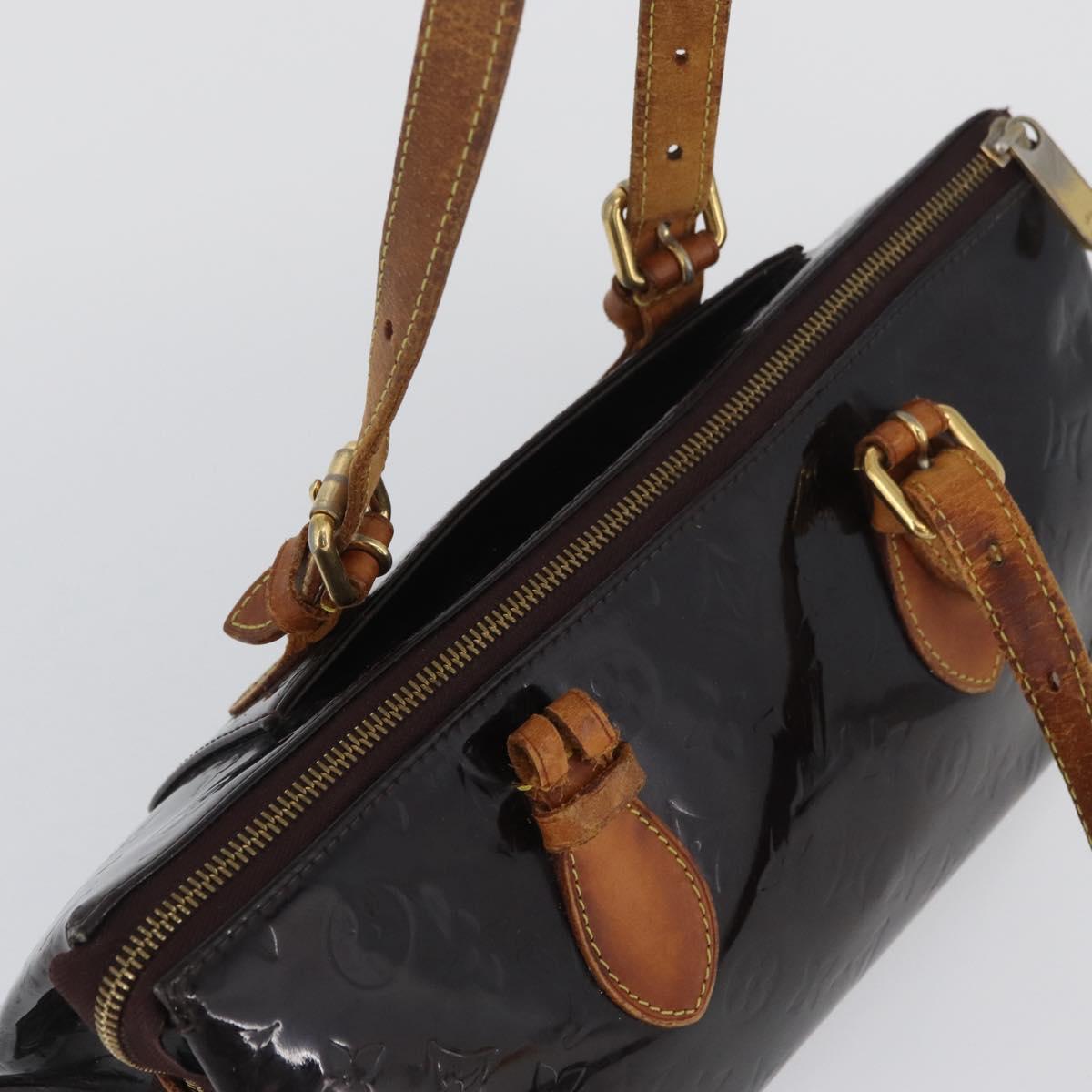 LOUIS VUITTON Monogram Vernis Rosewood Avenue Bag Amarante M93510 Auth AMZ365