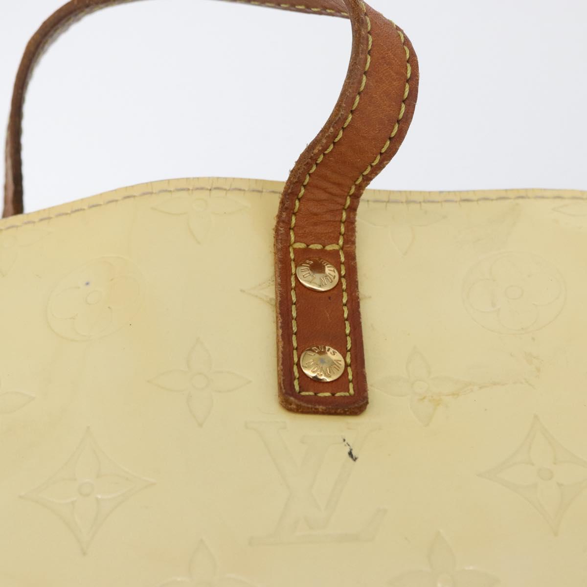 LOUIS VUITTON Monogram Vernis Reade PM Hand Bag Perle M91336 LV Auth AMZ367
