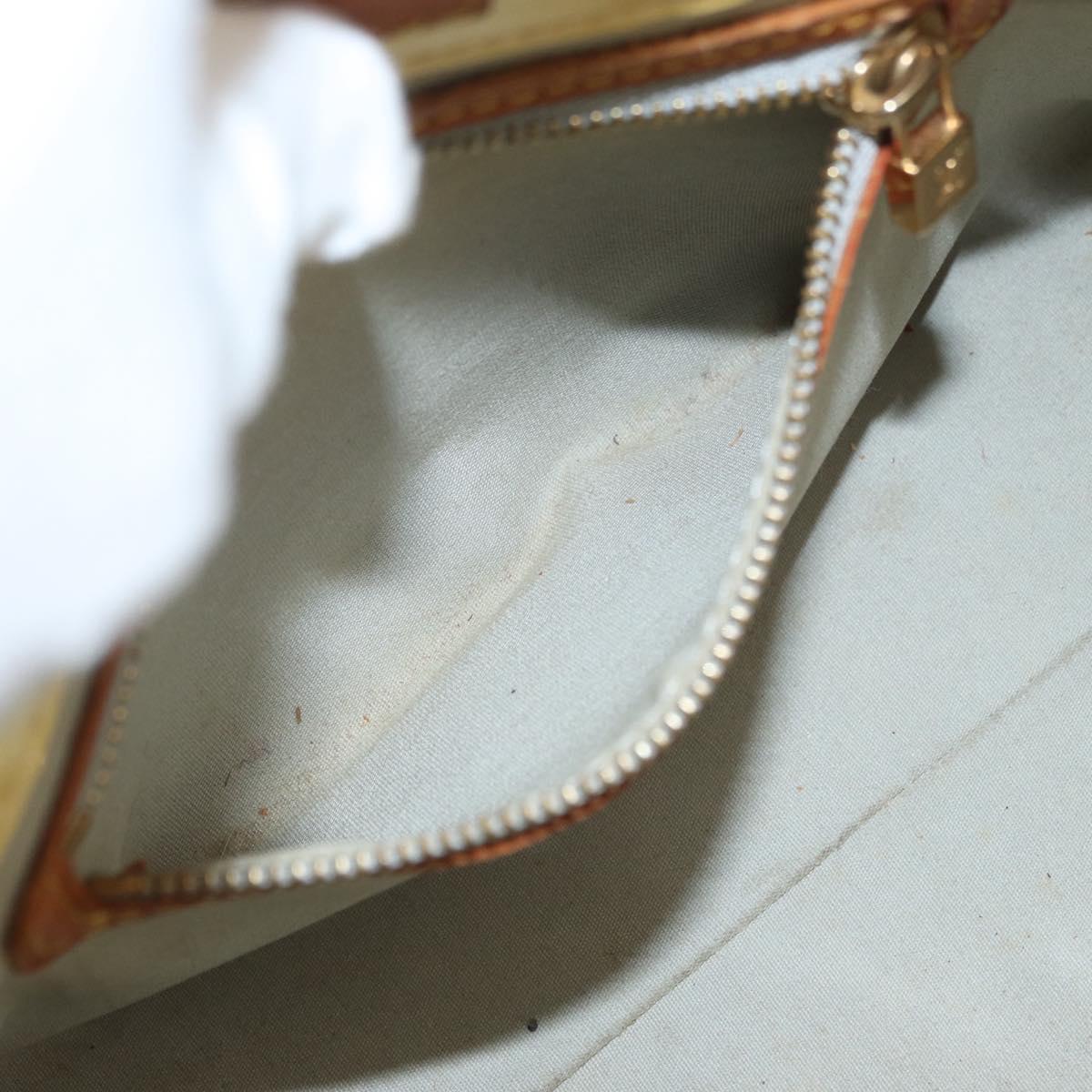 LOUIS VUITTON Monogram Vernis Reade PM Hand Bag Perle M91336 LV Auth AMZ367