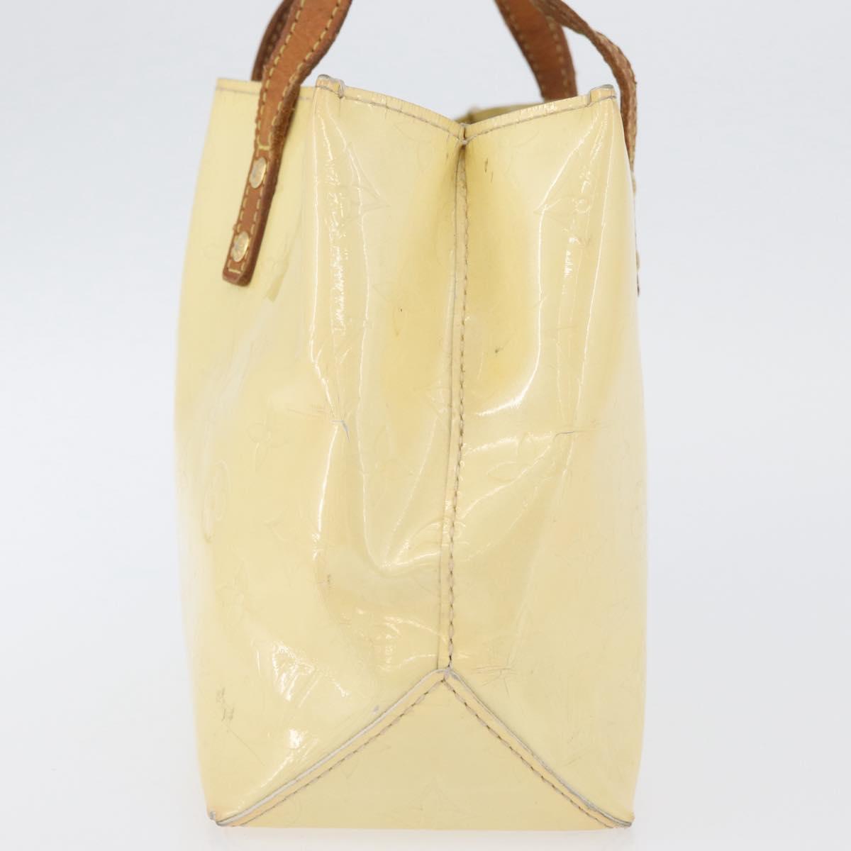 LOUIS VUITTON Monogram Vernis Reade PM Hand Bag Perle M91336 LV Auth AMZ367