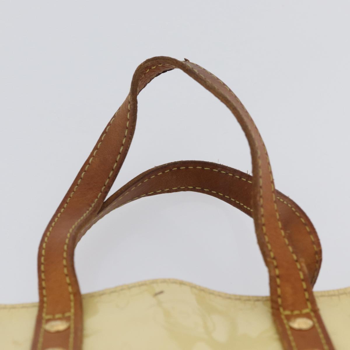 LOUIS VUITTON Monogram Vernis Reade PM Hand Bag Perle M91336 LV Auth AMZ367