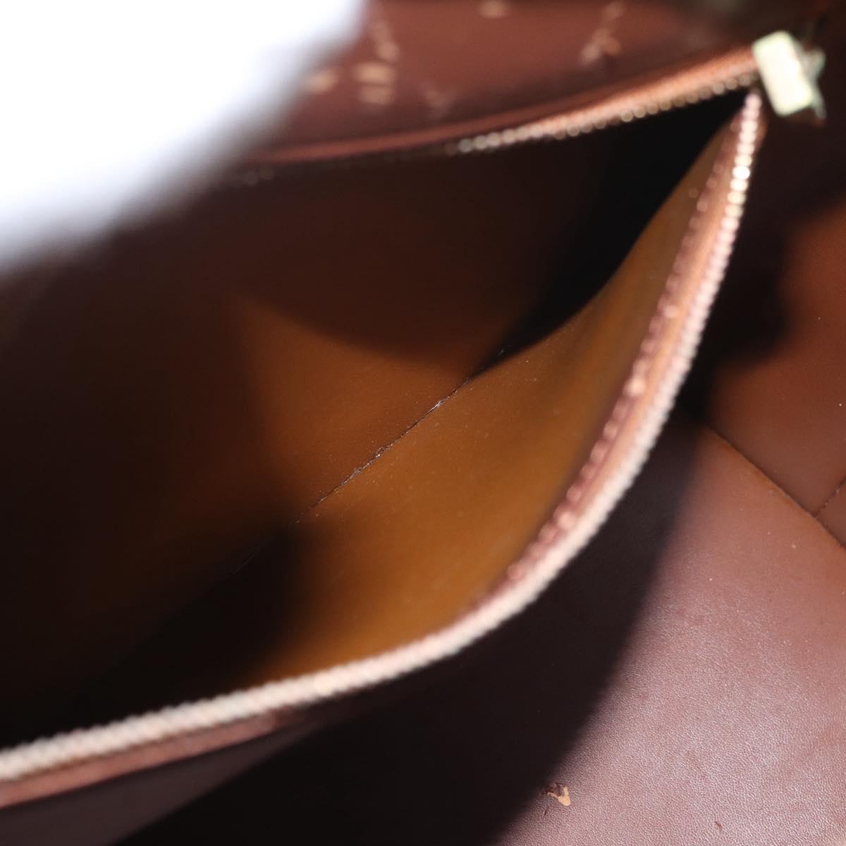 LOUIS VUITTON Monogram Vernis Houston Hand Bag Bronze M91122 LV Auth AMZ368