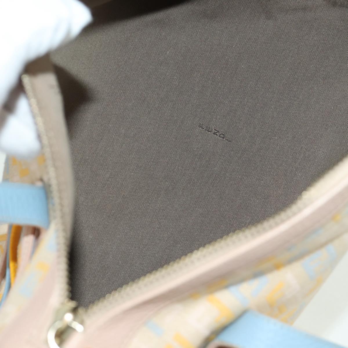FENDI Zucchino Canvas Hand Bag Pink Gold Auth AMZ369A