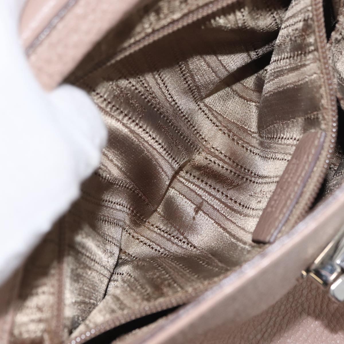 Salvatore Ferragamo Gancini Sofia Hand Bag Leather 2way Pink Silver Auth AMZ379A