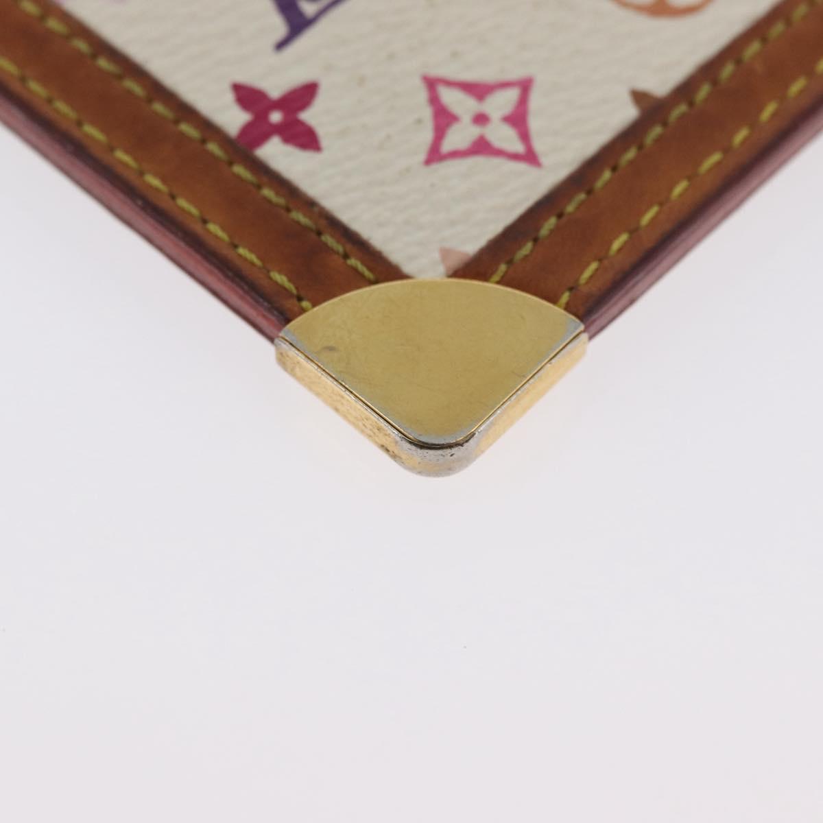 LOUIS VUITTON Monogram Multicolor Pochette Cles Purse White M92655 Auth AMZ391A