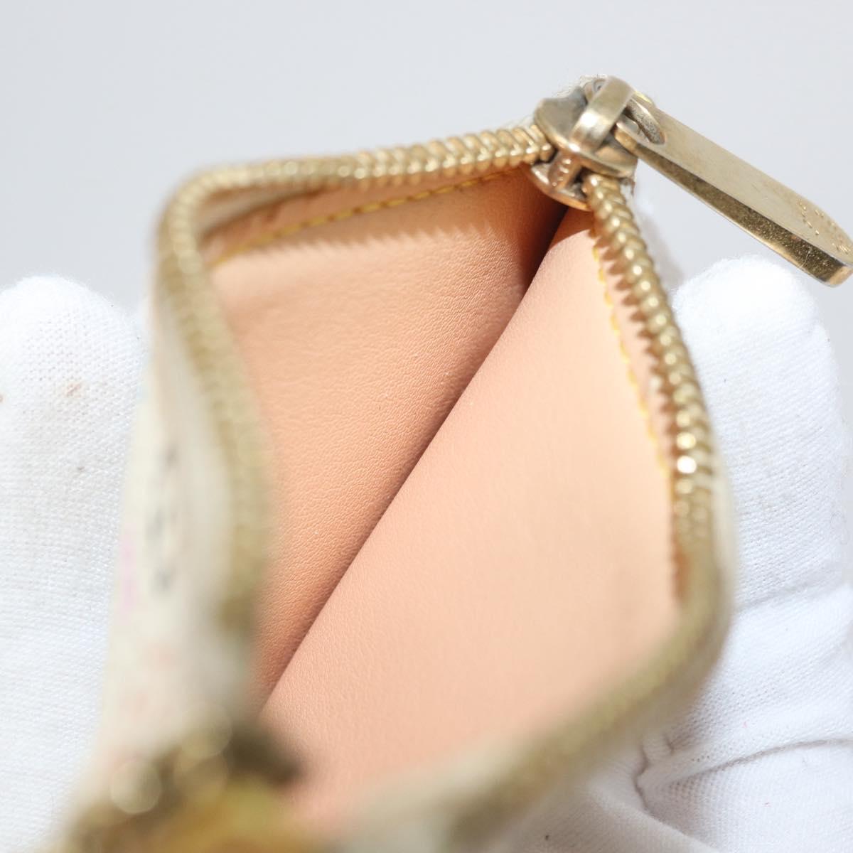 LOUIS VUITTON Monogram Multicolor Pochette Cles Purse White M92655 Auth AMZ391A