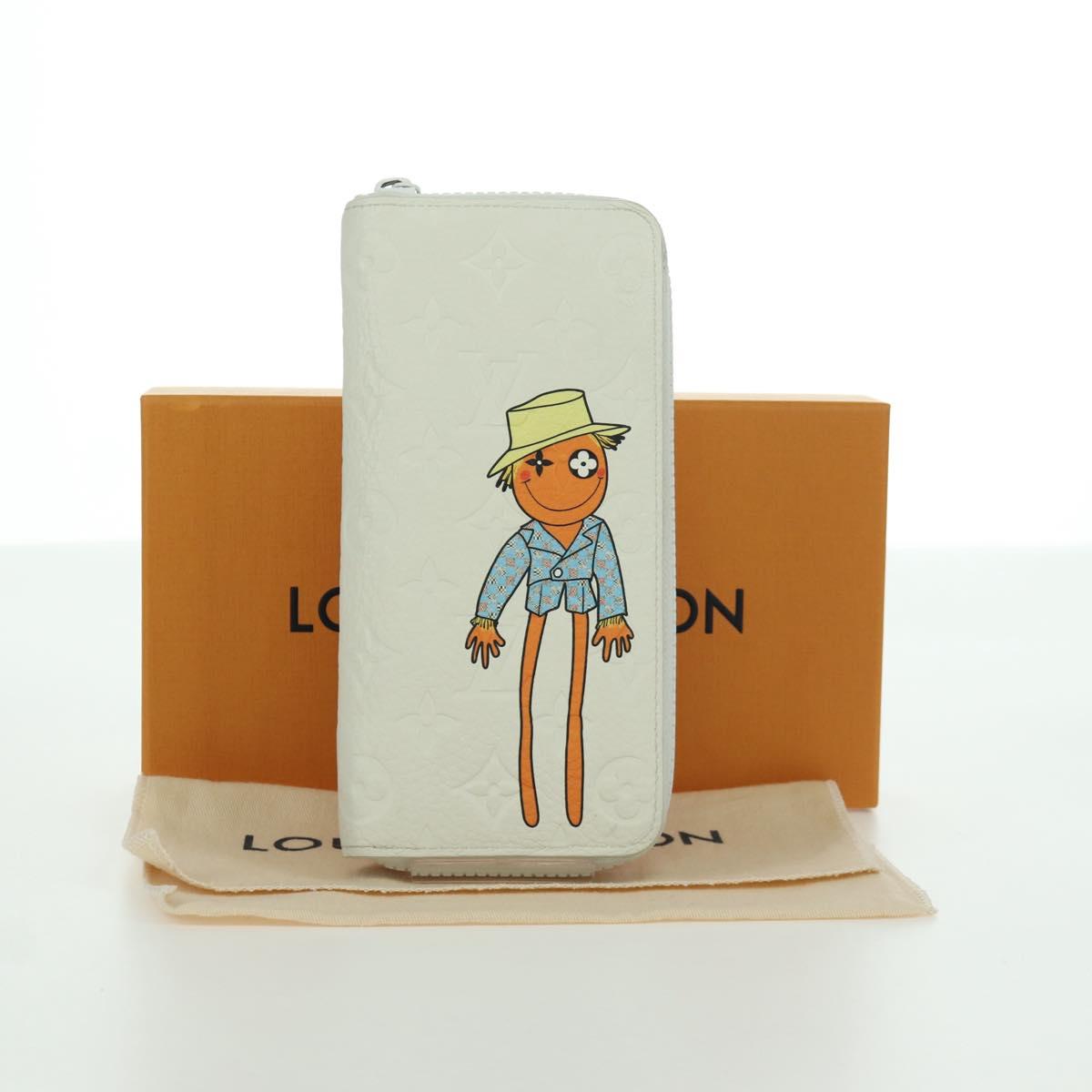 LOUIS VUITTON Taurillon Zippy Wallet Vertical LV Friend M80337 LV Auth AMZ395M