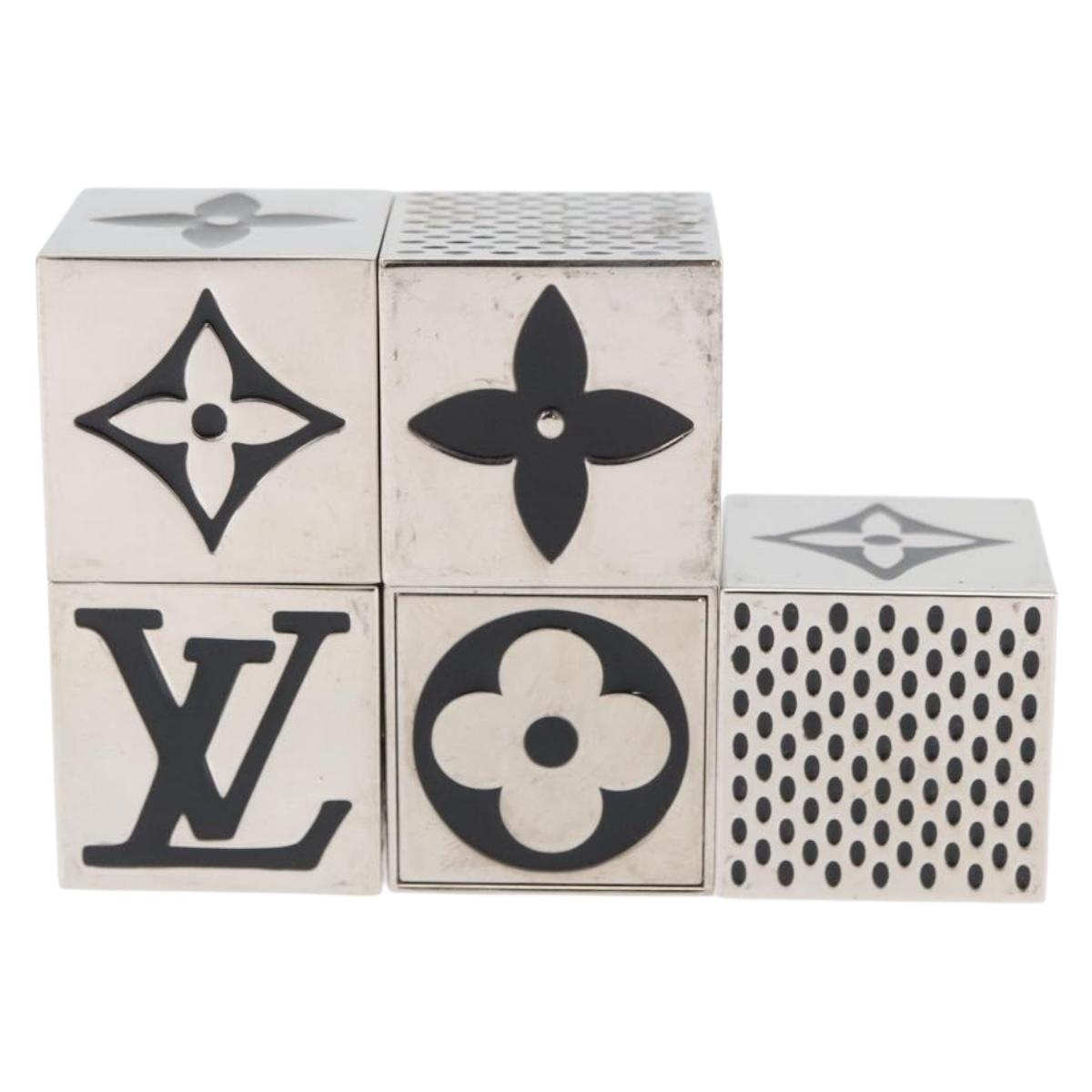 LOUIS VUITTON LV Cube Game metal Silver M99454 LV Auth AMZ397A