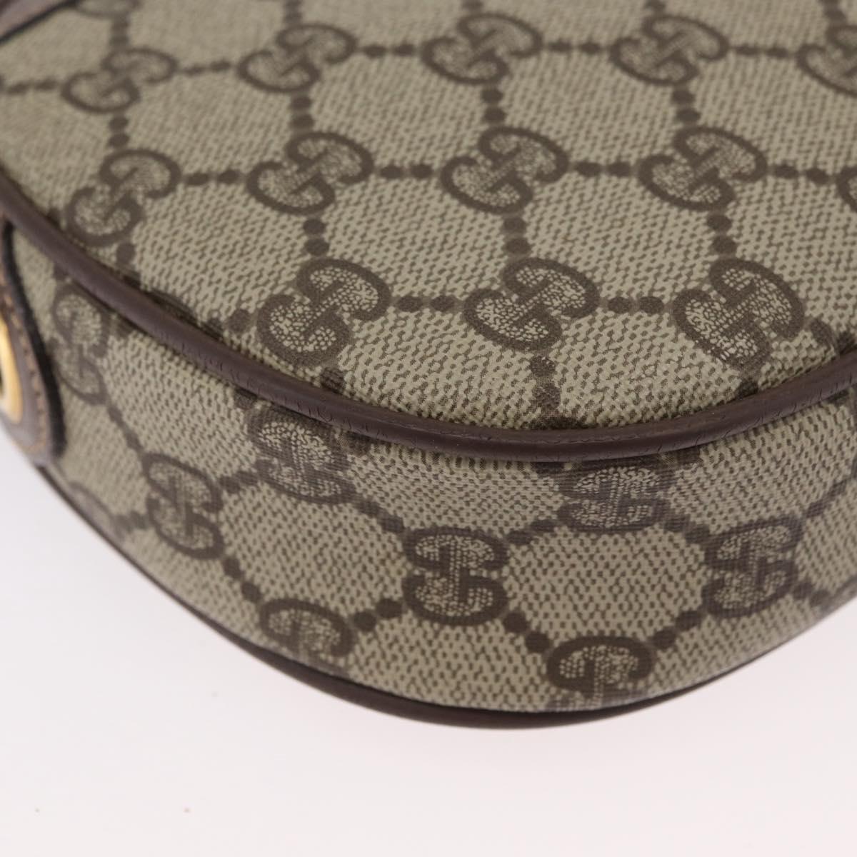 GUCCI GG Supreme Web Sherry Line Shoulder Bag PVC Beige 007 754 6112 Auth AMZ405