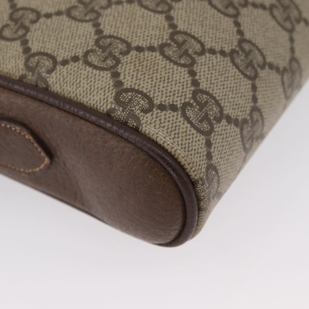GUCCI GG Supreme Shoulder Bag PVC Beige Gold 001 58 6594 Auth AMZ443