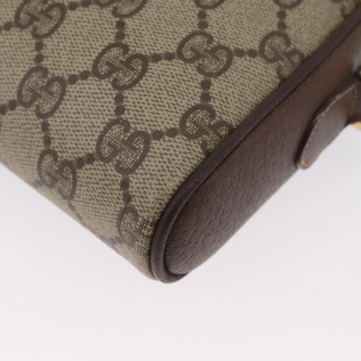 GUCCI GG Supreme Shoulder Bag PVC Beige Gold 001 58 6594 Auth AMZ443