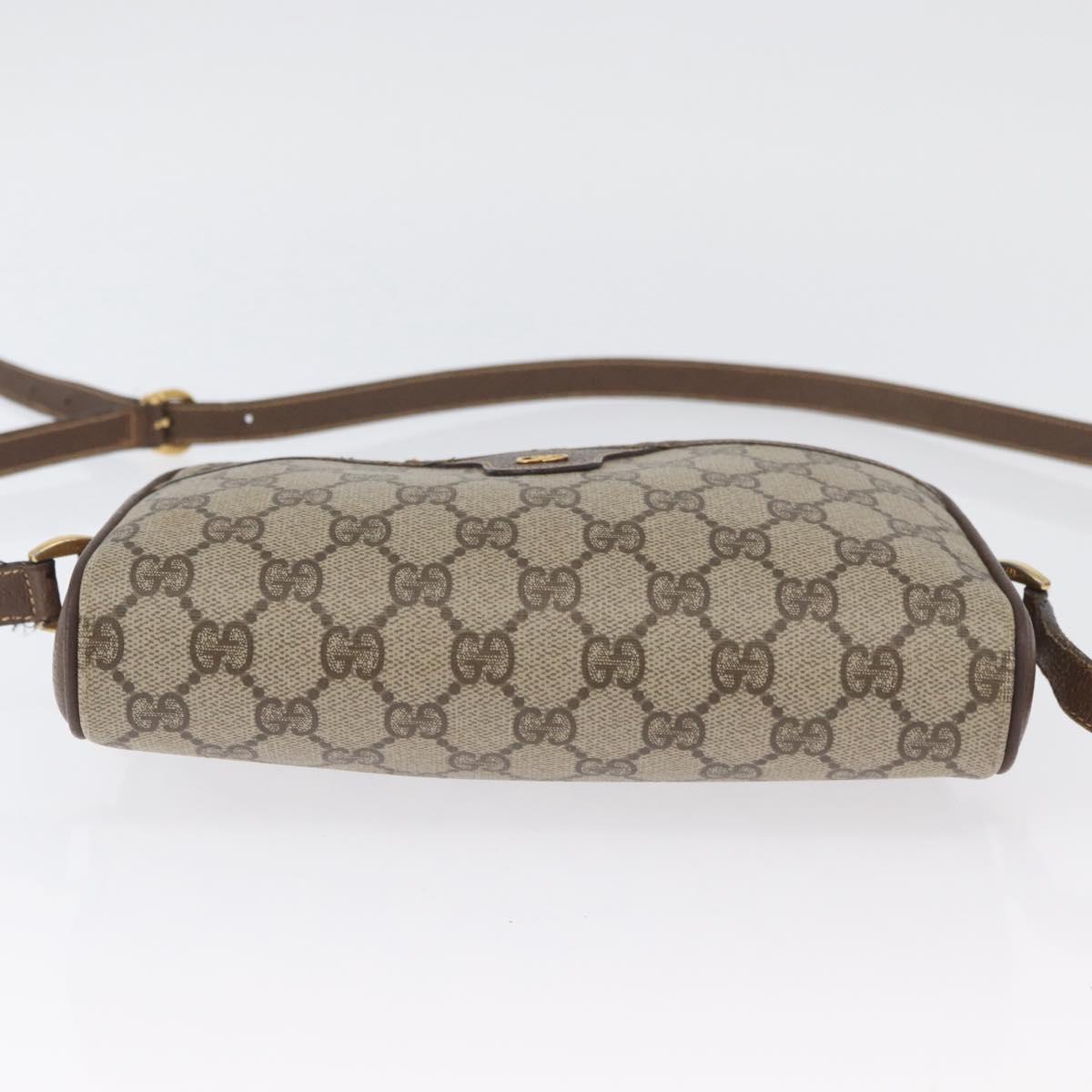 GUCCI GG Supreme Shoulder Bag PVC Beige Gold 001 58 6594 Auth AMZ443