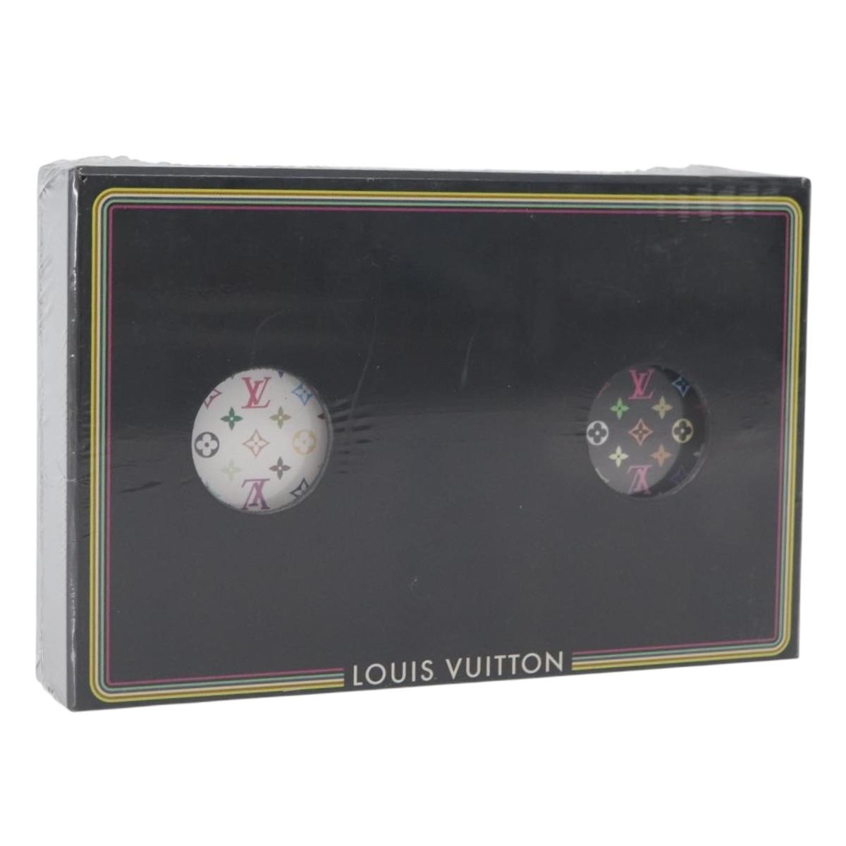 LOUIS VUITTON Multicolor Playing Cards Black White LV Auth AMZ463V
