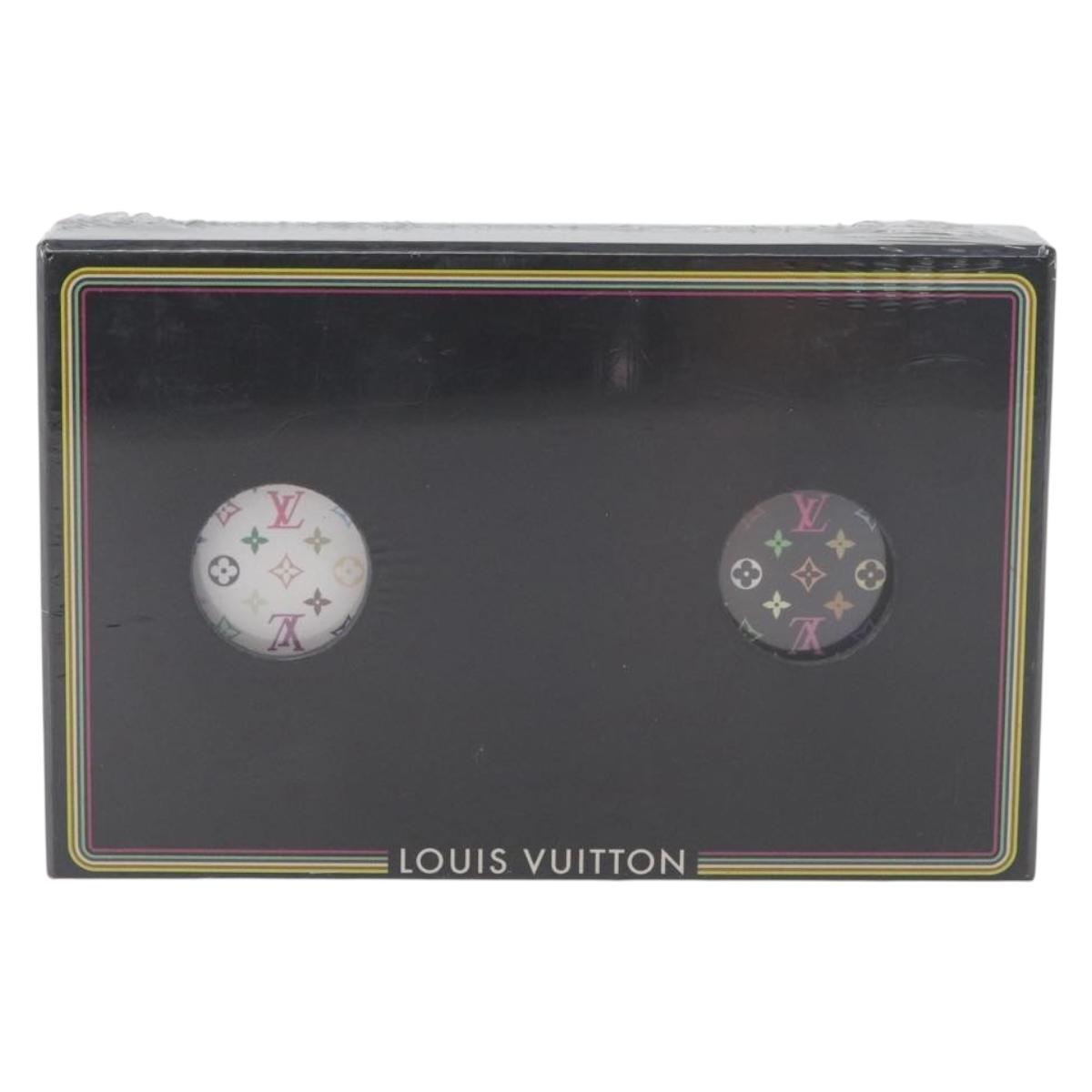 LOUIS VUITTON Multicolor Playing Cards Black White LV Auth AMZ463V