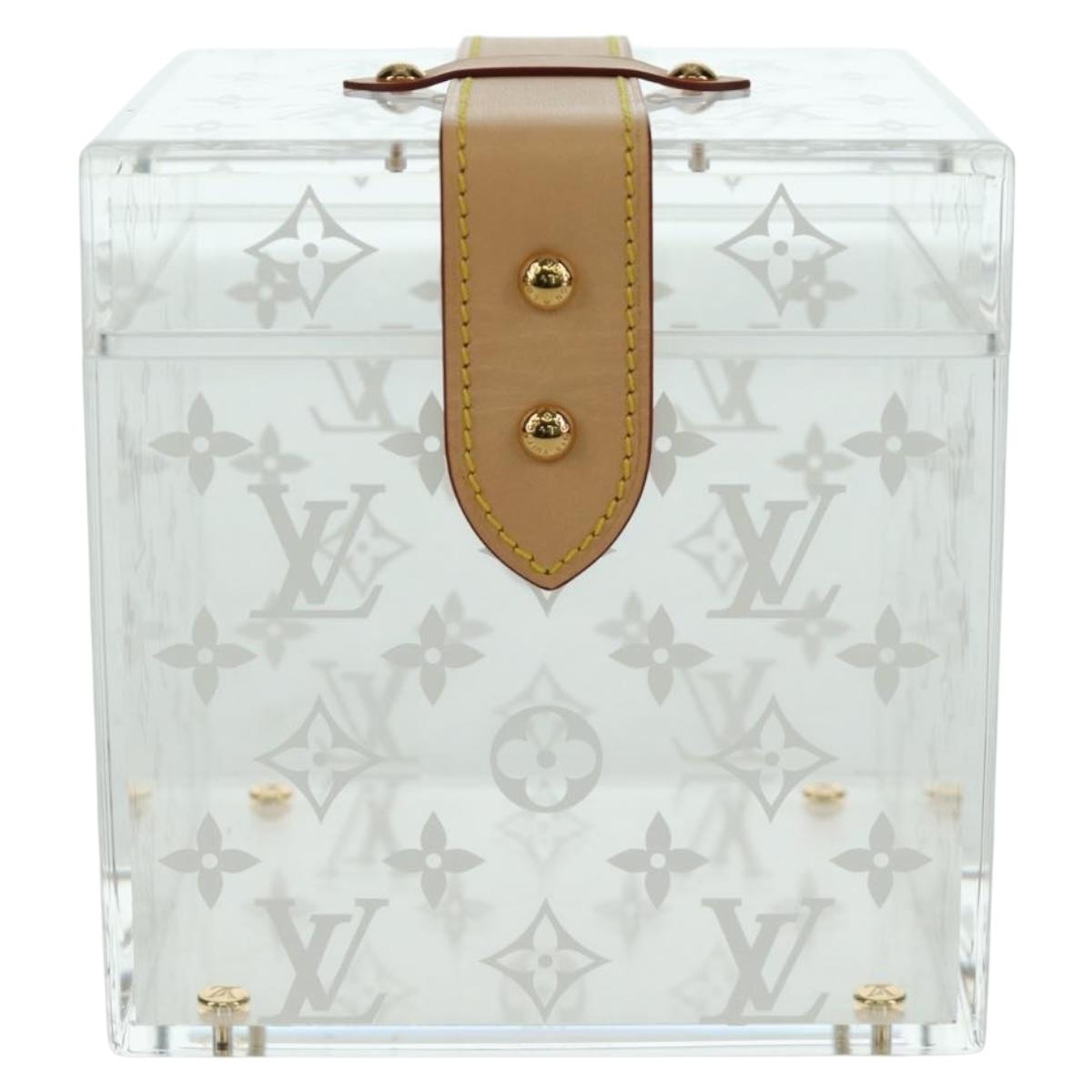 LOUIS VUITTON Boite Scott Cube Playing Cards Plexiglass GI0481 LV Auth AMZ470SM