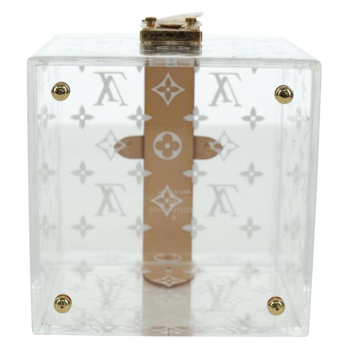 LOUIS VUITTON Boite Scott Cube Playing Cards Plexiglass GI0481 LV Auth AMZ470SM