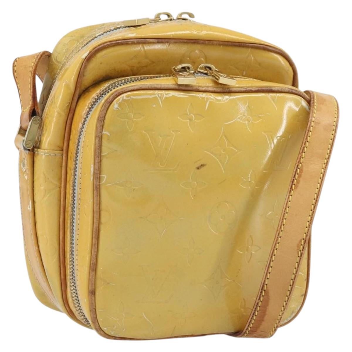 LOUIS VUITTON Monogram Vernis Wooster Shoulder Bag Gris M91036 LV Auth AMZ478