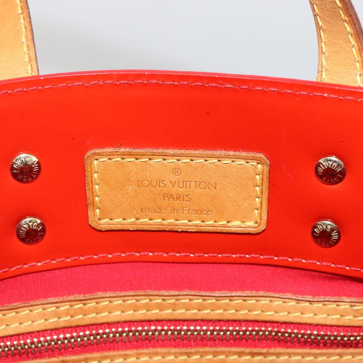 LOUIS VUITTON Monogram Vernis Reade PM Hand Bag Red Rouge M91088 LV Auth AMZ479